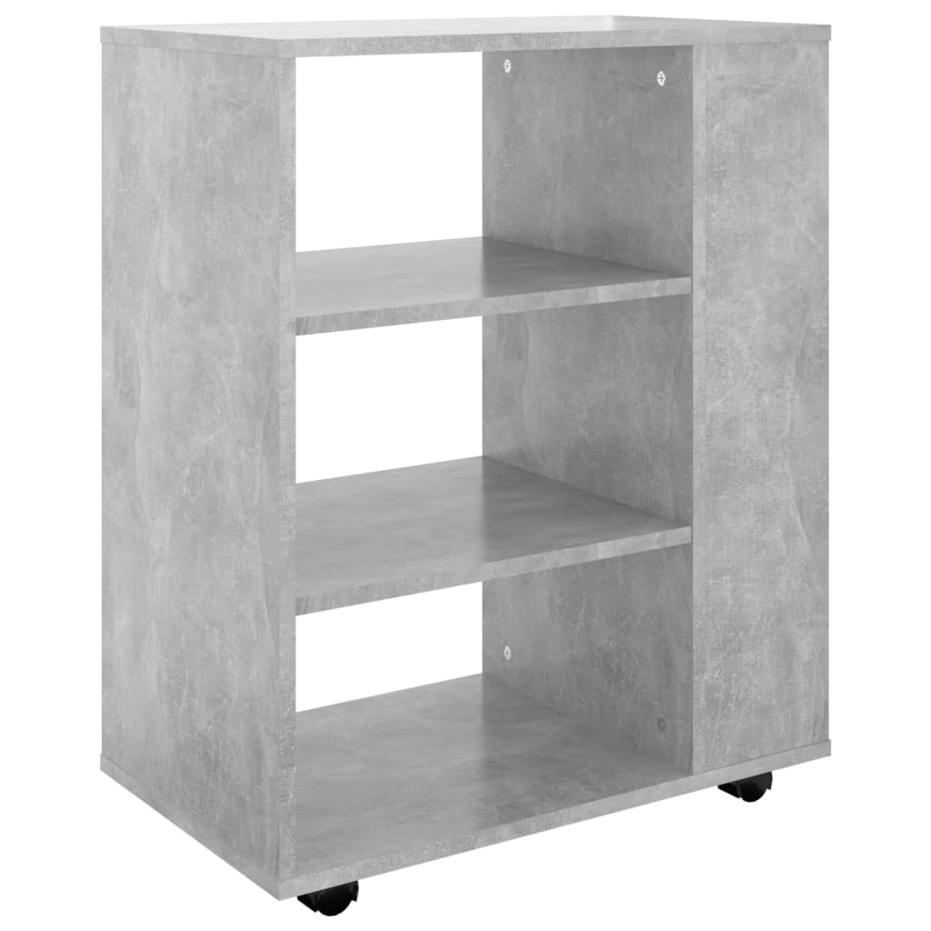 Rulleskap Betonggrå 60X35X75 Cm Konstruert Tre