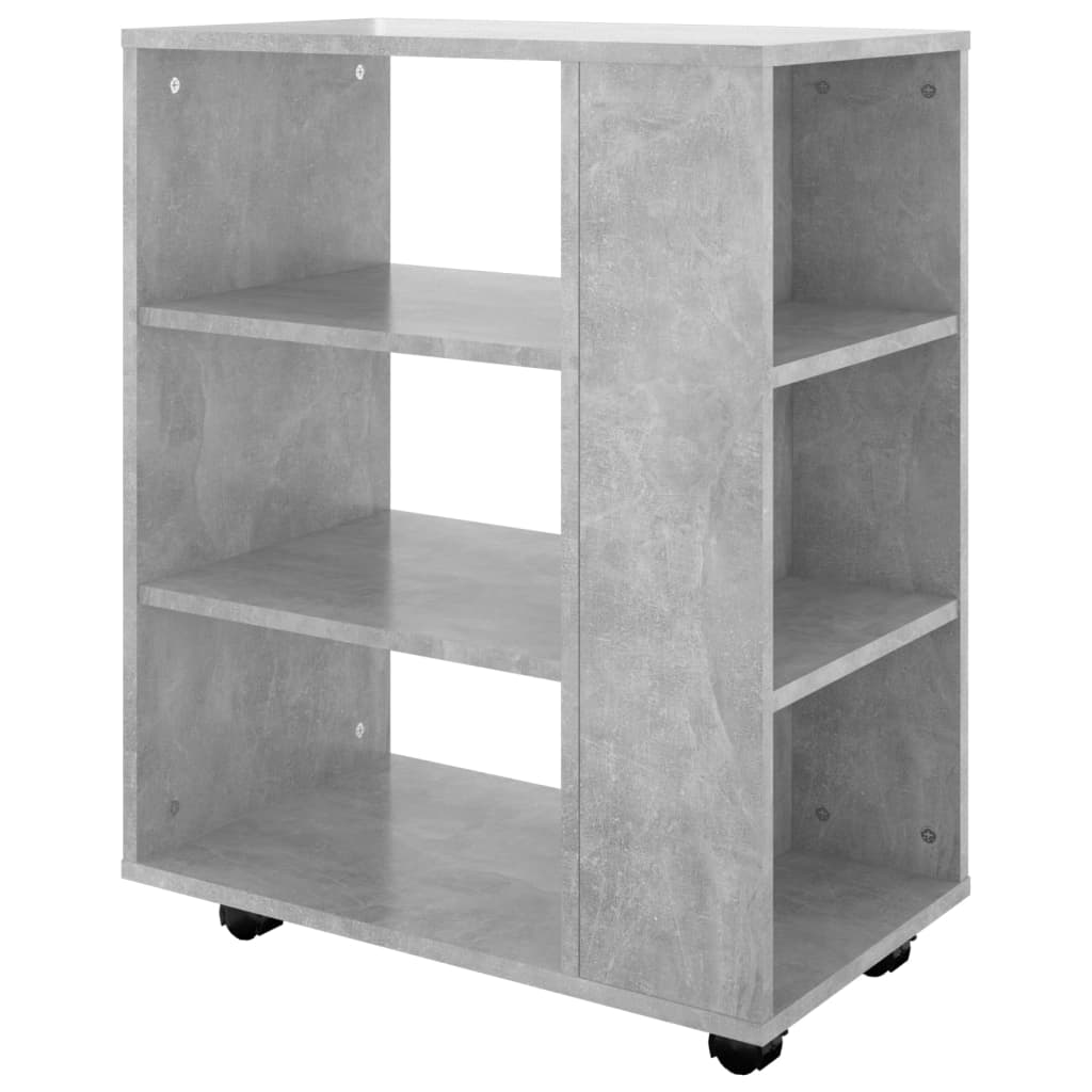 Rulleskap Betonggrå 60X35X75 Cm Konstruert Tre