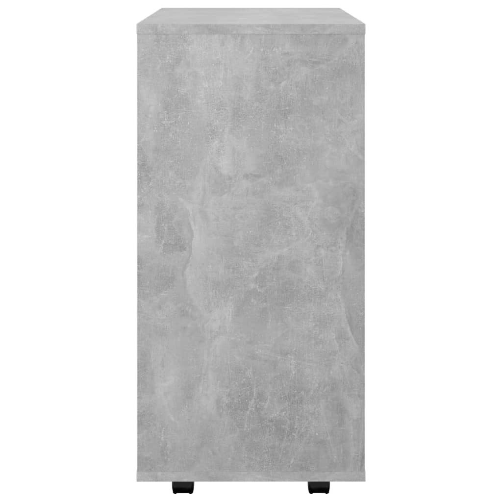 Rulleskap Betonggrå 60X35X75 Cm Konstruert Tre