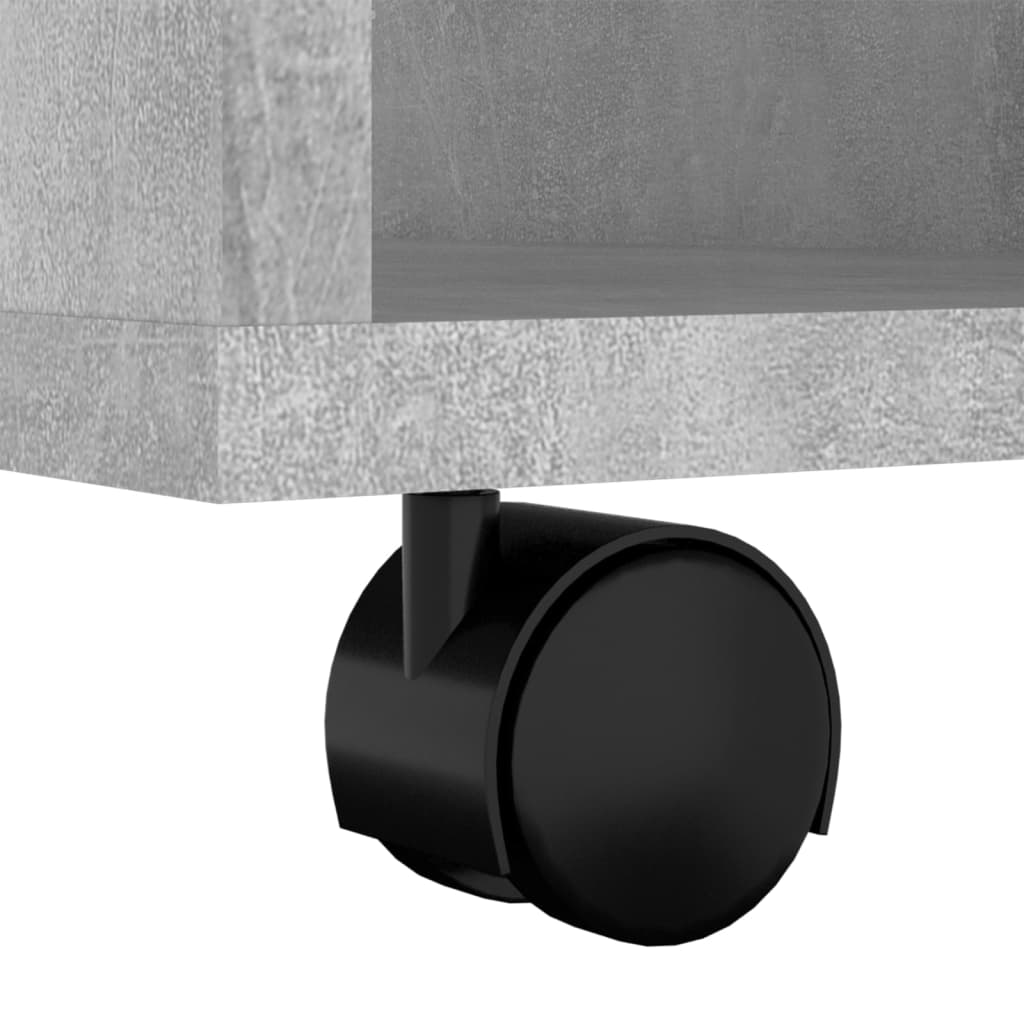 Rulleskap Betonggrå 60X35X75 Cm Konstruert Tre