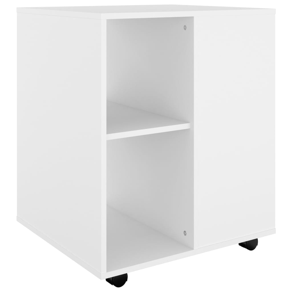 Rulleskap Hvit 60X53X72 Cm Konstruert Tre