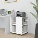 Rulleskap Hvit 60X53X72 Cm Konstruert Tre