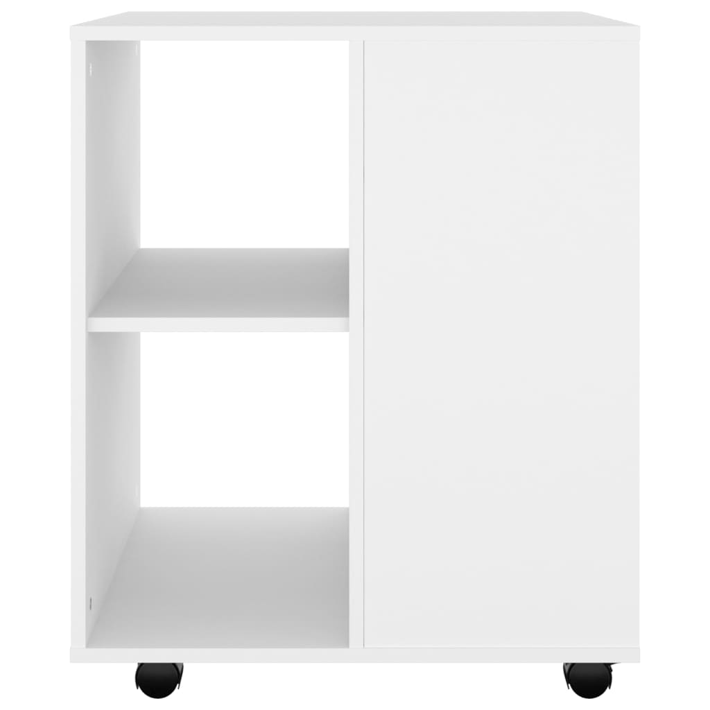 Rulleskap Hvit 60X53X72 Cm Konstruert Tre