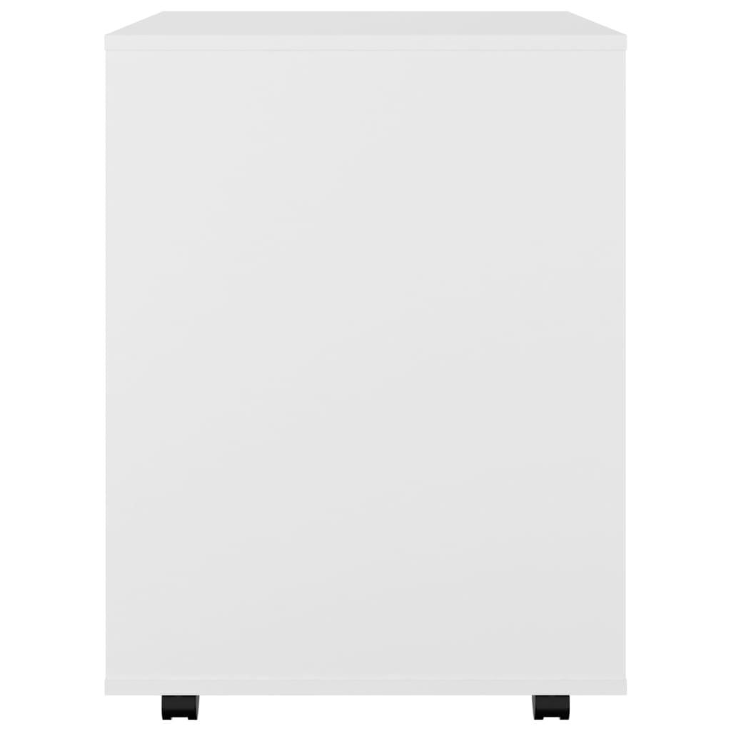 Rulleskap Hvit 60X53X72 Cm Konstruert Tre