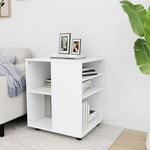 Rulleskap Hvit 60X53X72 Cm Konstruert Tre