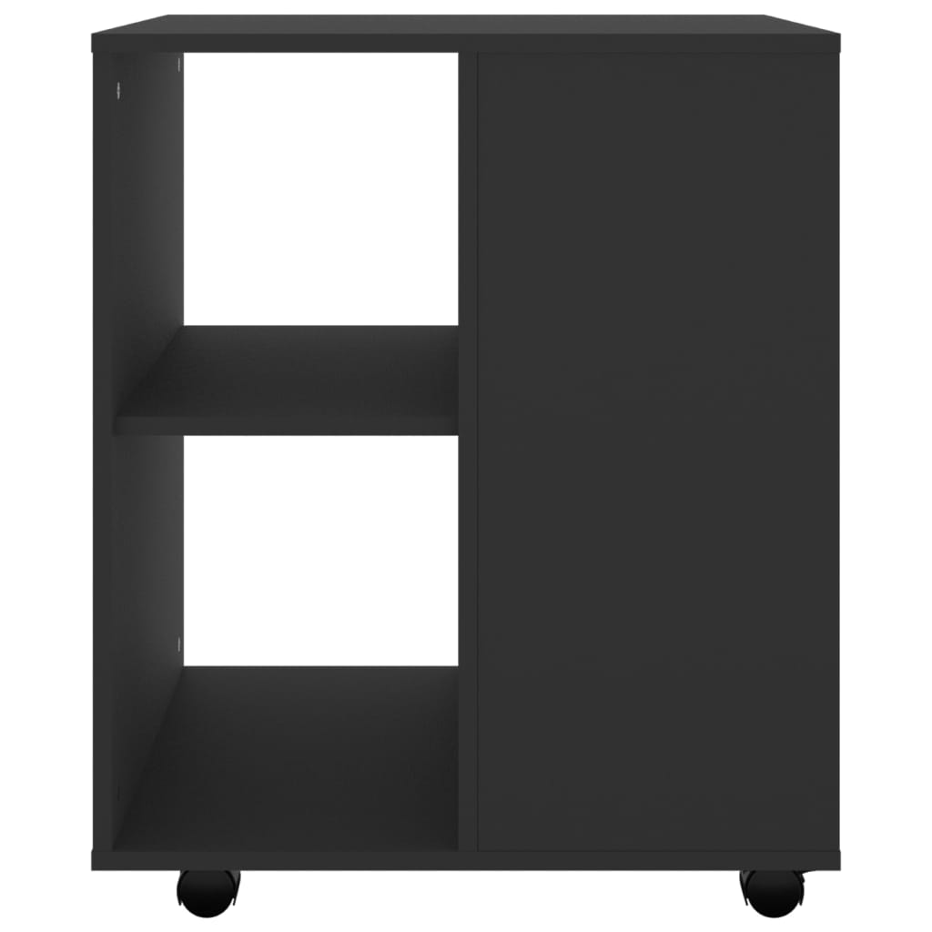 Rulleskap Svart 60X53X72 Cm Konstruert Tre
