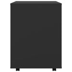 Rulleskap Svart 60X53X72 Cm Konstruert Tre
