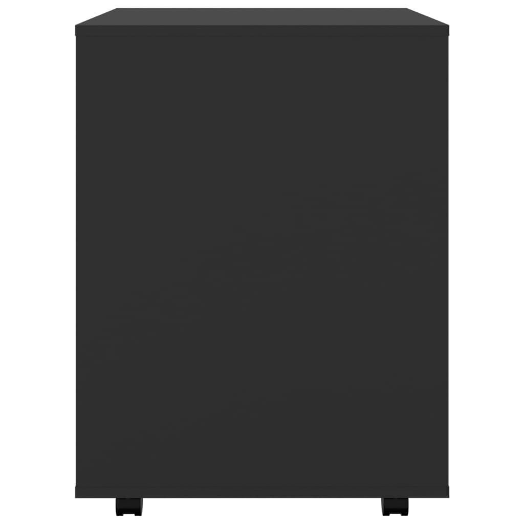 Rulleskap Svart 60X53X72 Cm Konstruert Tre