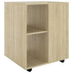 Rulleskap Sonoma Eik 60X53X72 Cm Sponplate