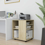 Rulleskap Sonoma Eik 60X53X72 Cm Sponplate