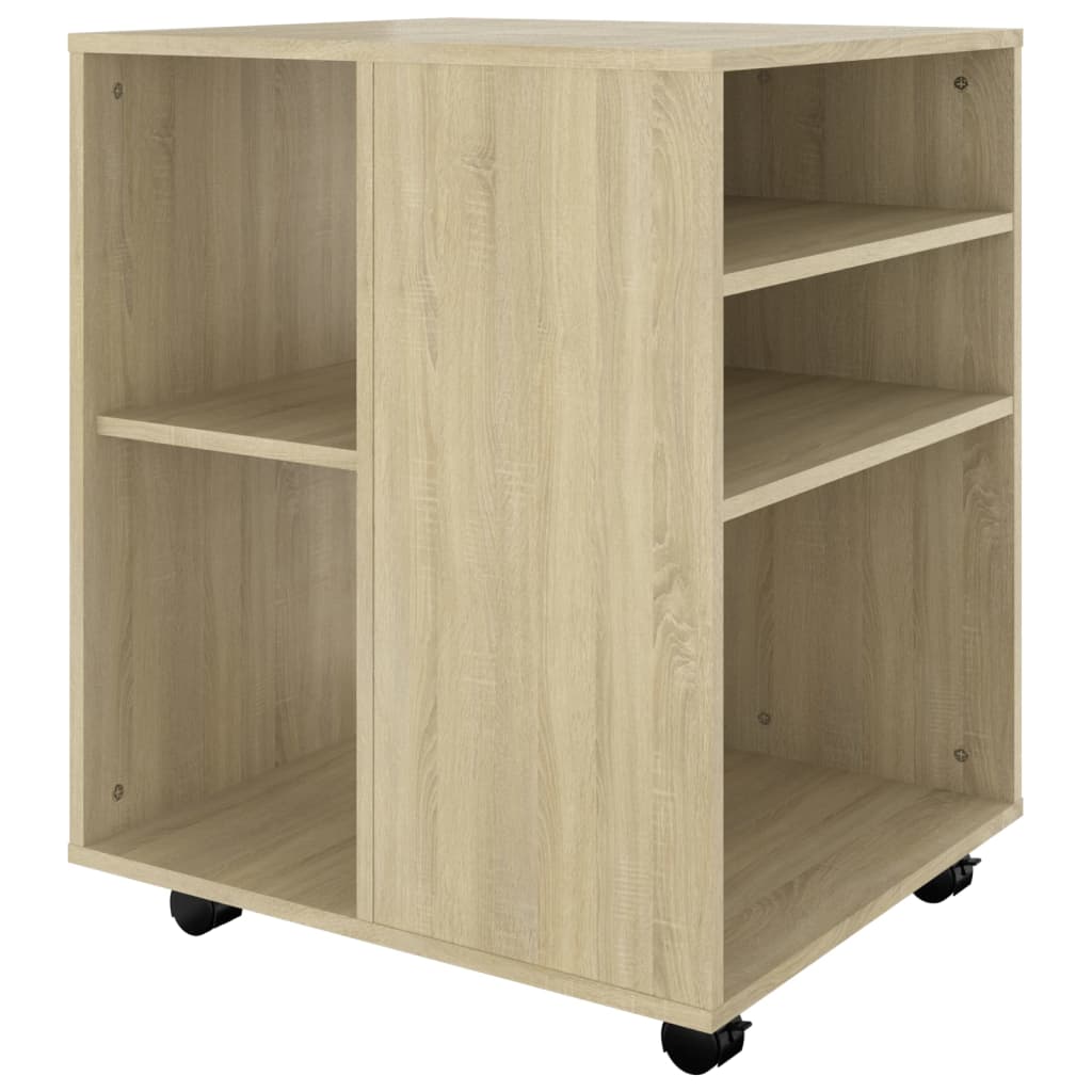 Rulleskap Sonoma Eik 60X53X72 Cm Sponplate