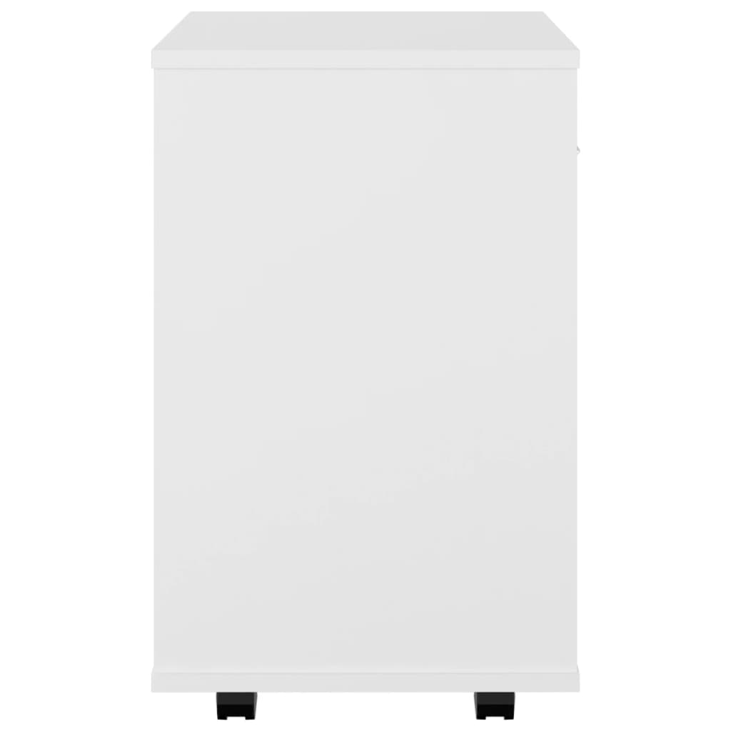 Rulleskap Hvit 46X36X59 Cm Konstruert Tre