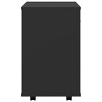 Rulleskap Svart 46X36X59 Cm Konstruert Tre