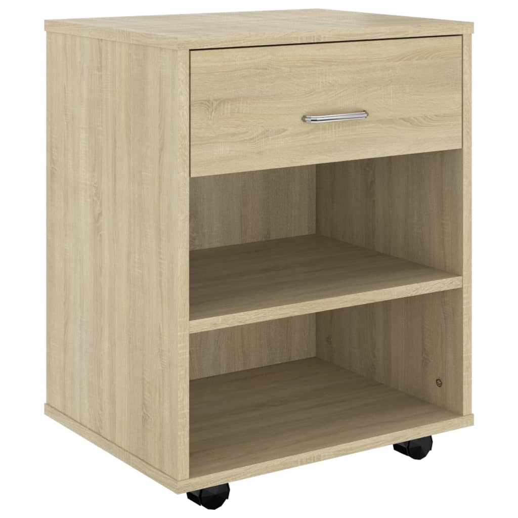 Rulleskap Sonoma Eik 46X36X59 Cm Konstruert Tre