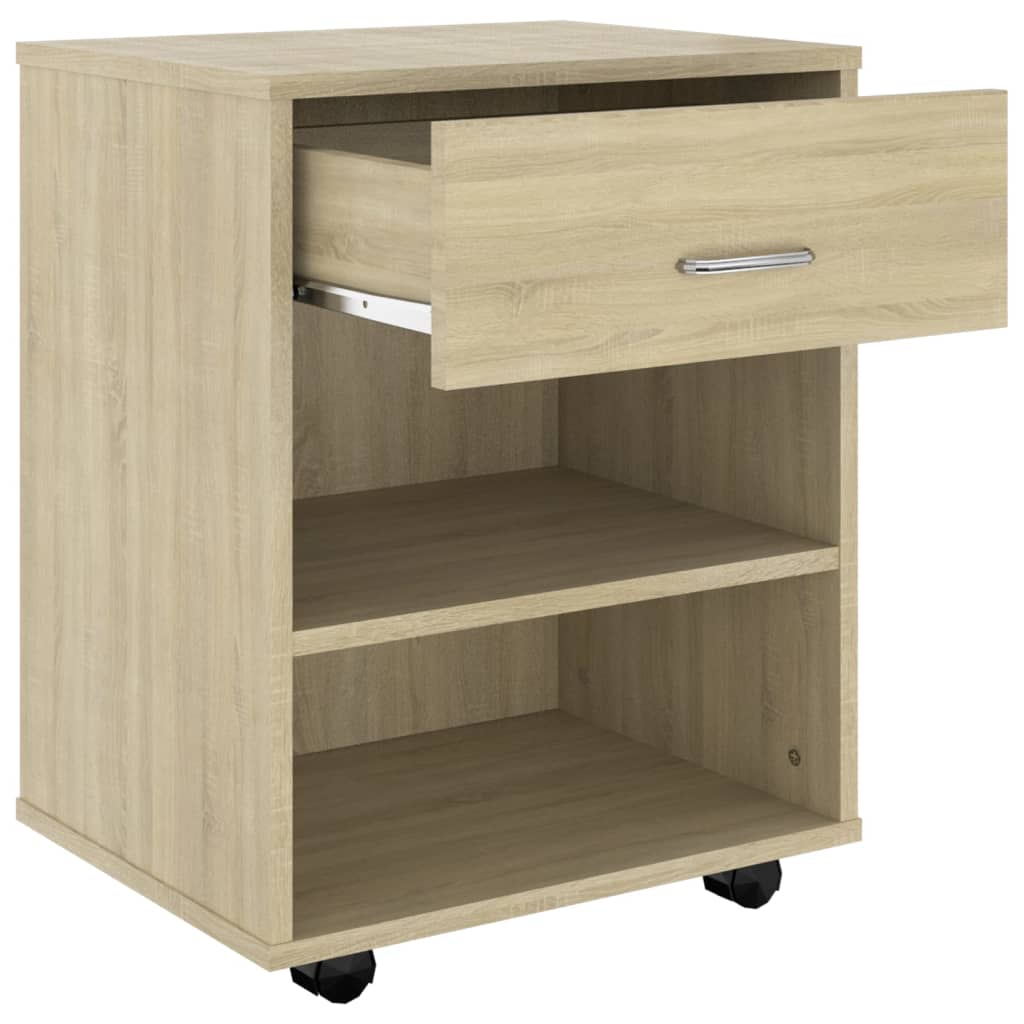 Rulleskap Sonoma Eik 46X36X59 Cm Konstruert Tre