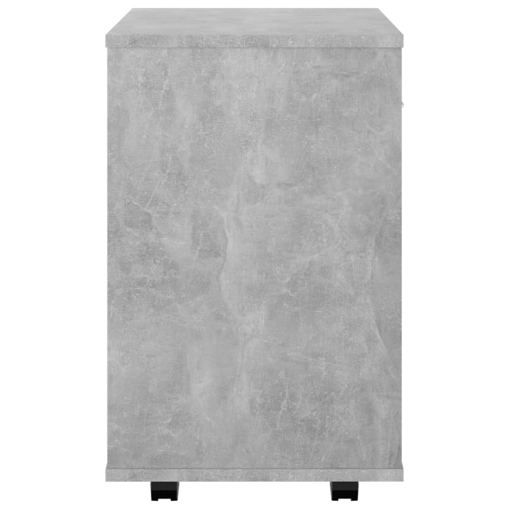 Rulleskap Betonggrå 46X36X59 Cm Konstruert Tre