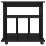 Rulleskap Svart 60X45X60 Cm Konstruert Tre