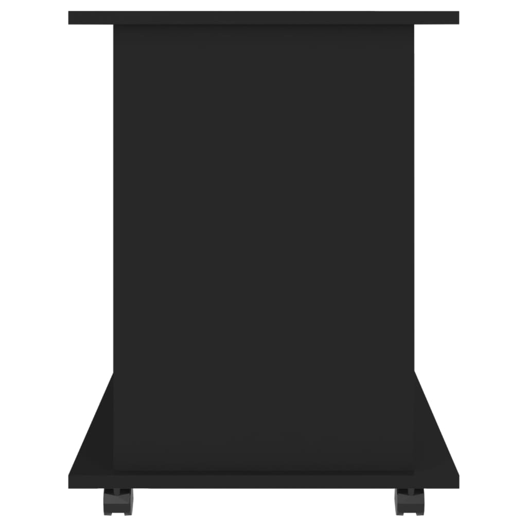 Rulleskap Svart 60X45X60 Cm Konstruert Tre