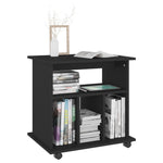 Rulleskap Svart 60X45X60 Cm Konstruert Tre