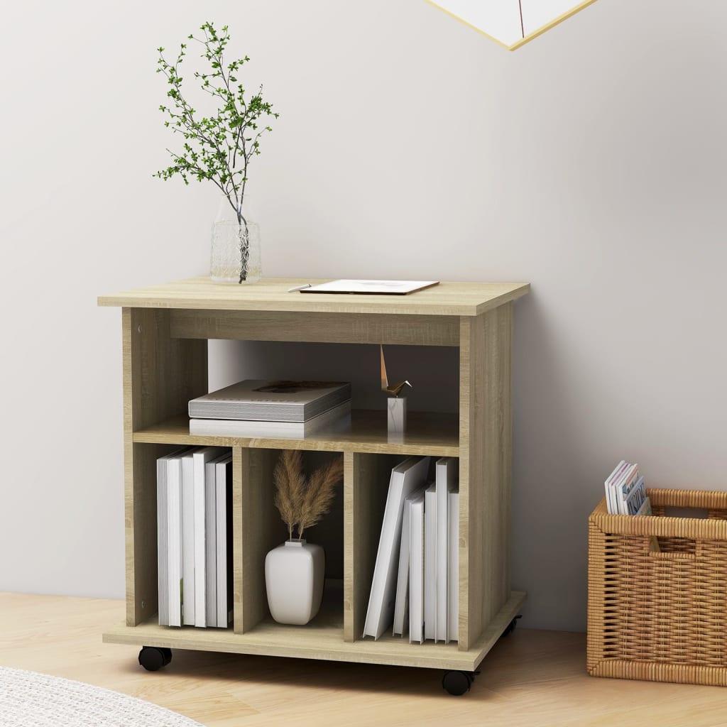 Rulleskap Sonoma Eik 60X45X60 Cm Konstruert Tre
