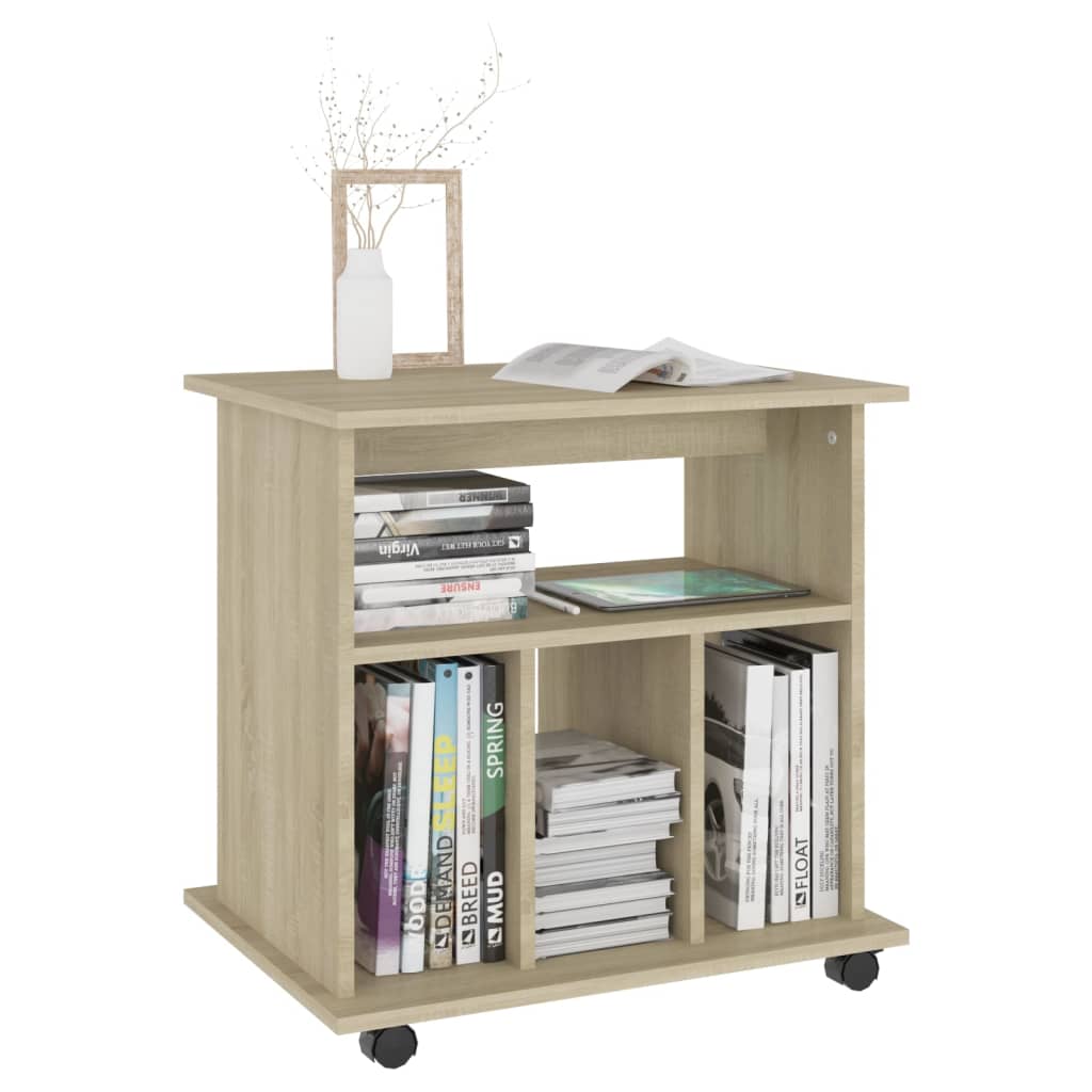Rulleskap Sonoma Eik 60X45X60 Cm Konstruert Tre