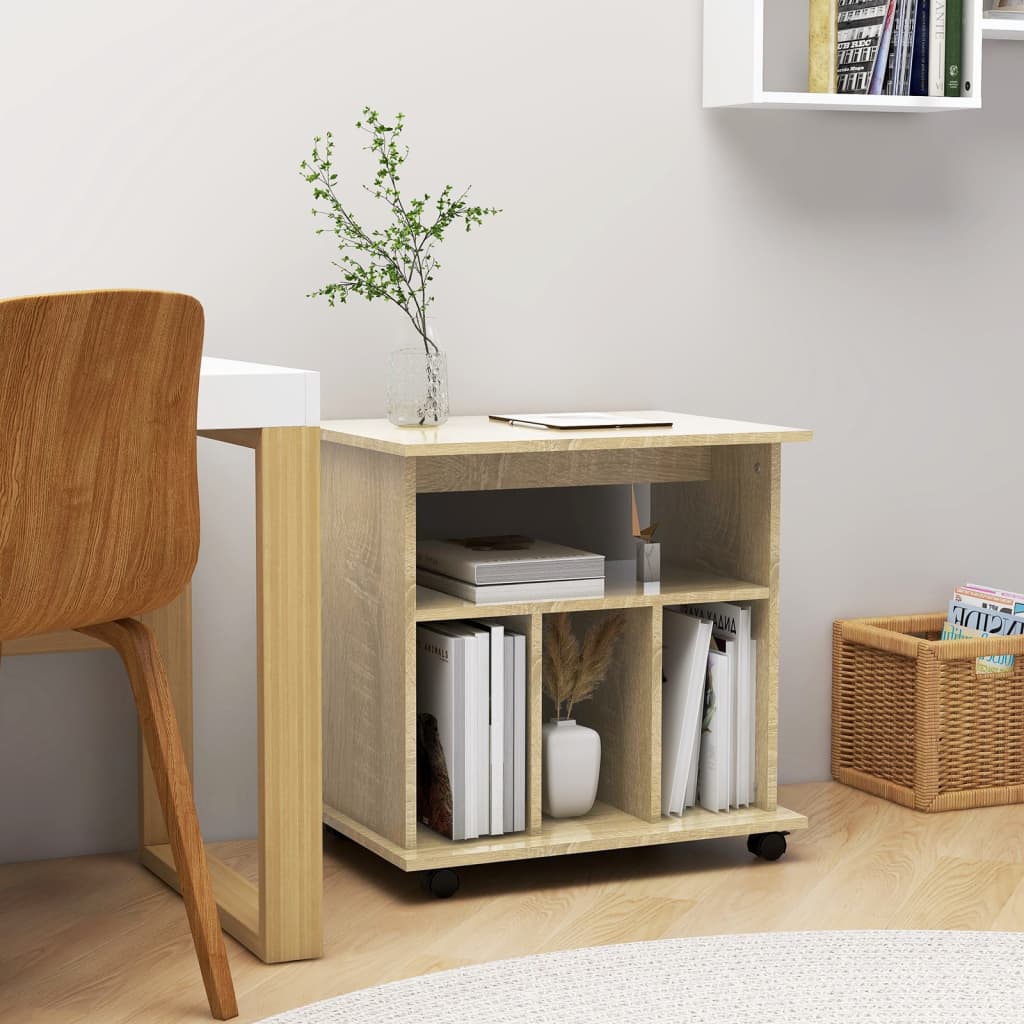 Rulleskap Sonoma Eik 60X45X60 Cm Konstruert Tre
