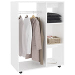Garderobe Hvit 80X40X110 Cm Konstruert Tre