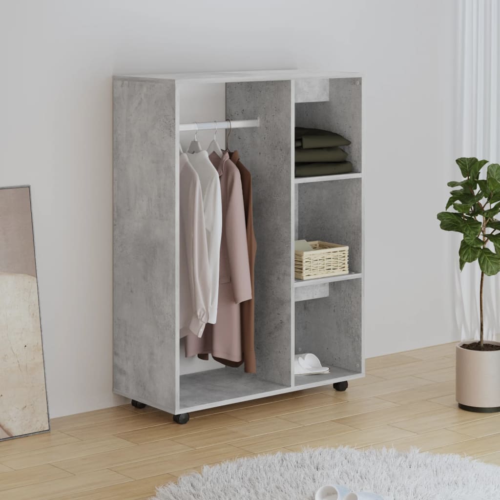 Garderobe Betonggrå 80X40X110 Cm Konstruert Tre