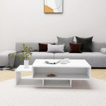 Salongbord Hvit 105X55X32 Cm Konstruert Tre