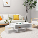 Salongbord Hvit 105X55X32 Cm Konstruert Tre