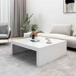 Salongbord Hvit 100X100X35 Cm Konstruert Tre