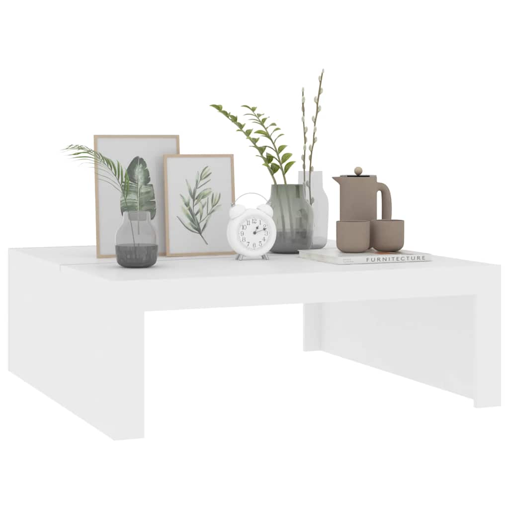 Salongbord Hvit 100X100X35 Cm Konstruert Tre