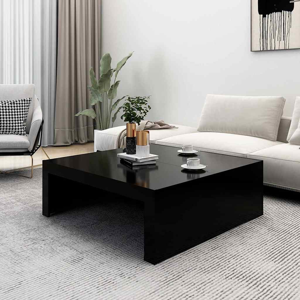 Salongbord Svart 100X100X35 Cm Konstruert Tre