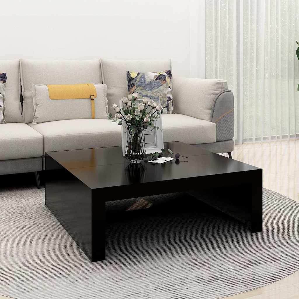 Salongbord Svart 100X100X35 Cm Konstruert Tre