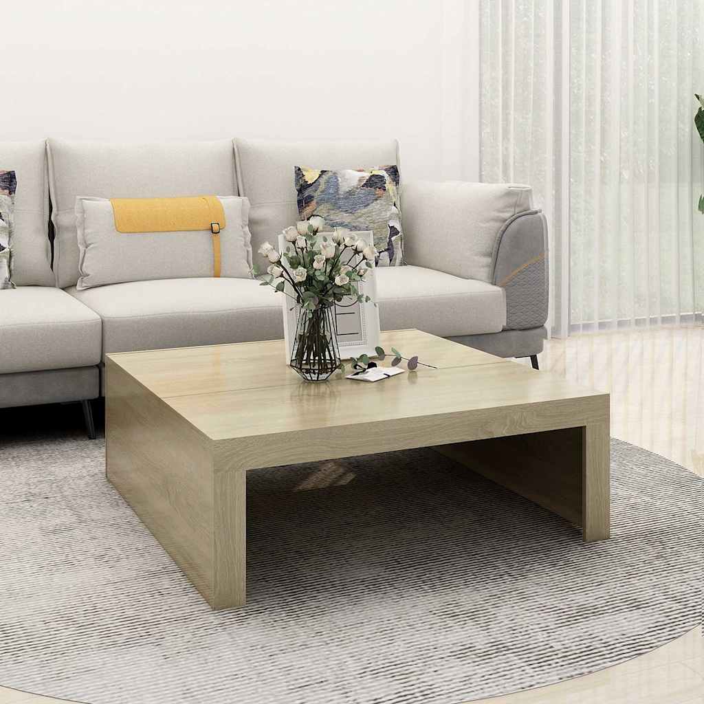 Salongbord Sonoma Eik 100X100X35 Cm Konstruert Tre