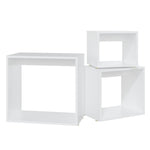 Stablebord 3 Stk Hvit Sponplate