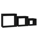 Stablebord 3 Stk Svart Sponplate
