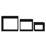 Stablebord 3 Stk Svart Sponplate