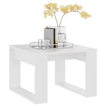 Sidebord Hvit 50X50X35 Cm Konstruert Tre