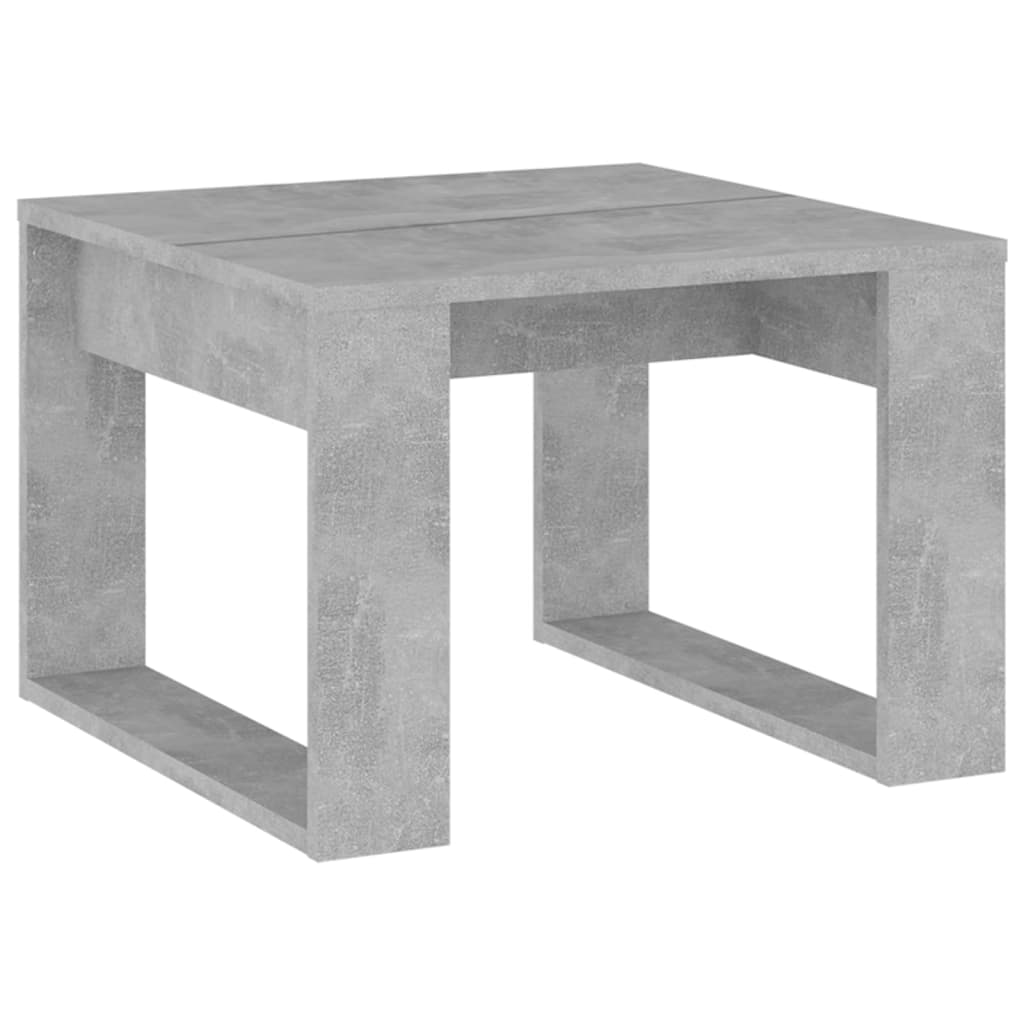 Sidebord Betonggrå 50X50X35 Cm Konstruert Tre