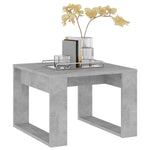 Sidebord Betonggrå 50X50X35 Cm Konstruert Tre
