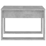 Sidebord Betonggrå 50X50X35 Cm Konstruert Tre