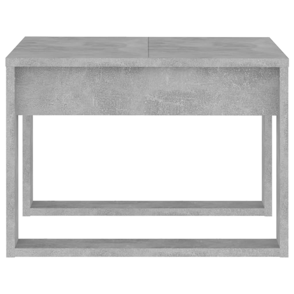 Sidebord Betonggrå 50X50X35 Cm Konstruert Tre