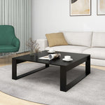 Salongbord Svart 100X100X35 Cm Konstruert Tre