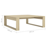 Salongbord Sonoma Eik 100X100X35 Cm Konstruert Tre