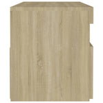 Nattbord Med Led-Lys Sonoma Eik 60X35X40 Cm Konstruert Tre