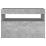Nattbord & Led-Lys 2 Stk Betonggrå 60X35X40 Cm