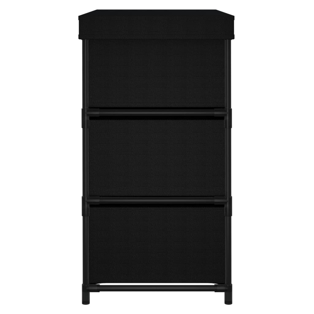 Oppbevaringsskap Med 6 Skuffer 55X29X55 Cm Svart Stål