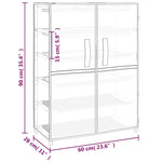 Skoskap Kremhvit 60X28X90 Cm Stoff