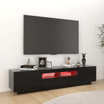 Tv-Benk Med Led-Lys Svart 180X35X40 Cm